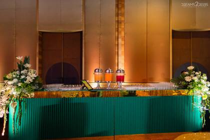 Bar and Floral detail — Sangeet decor — Alila Diwa Goa